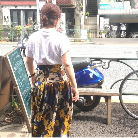 [USED]ハイウエスト花柄ロングスカート
