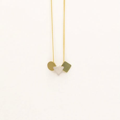 [Aquvii] ⚪︎△◻︎ shapes necklace