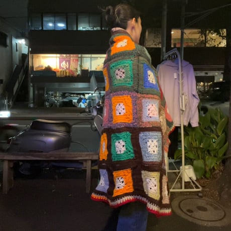 [USED]  KNIT の BIG 大判 ラグ ♡