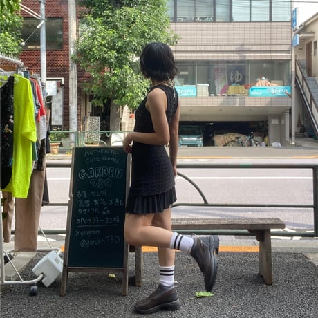[USED]かぎ編みミニワンピース