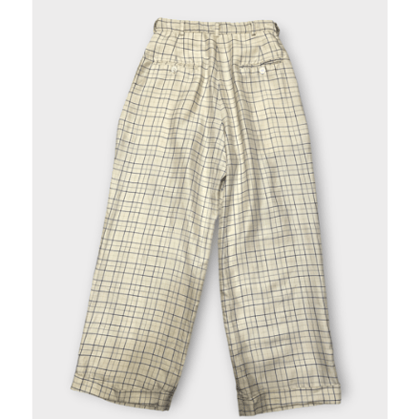 [USED] Ralph Lauren  SILKチェックタックパンツ