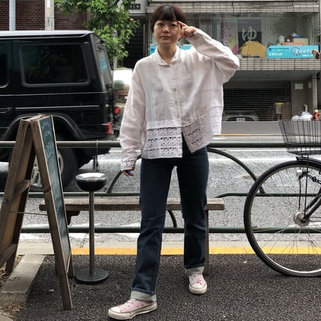 [USED] 白リネンシャツ