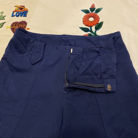 [USED] 70's EuroフレアPANTS / 細めNAVY