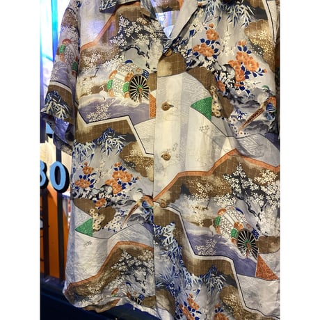 [USED] vintage 和柄ALOHAシャツ
