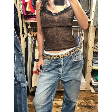 [USED] Black Laceのブラウンキャミソール