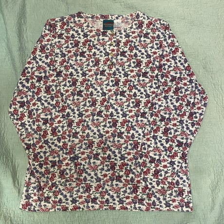 [USED]  花柄ヘンリーネック トップス
