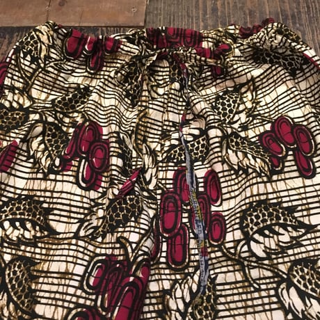 [USED] 赤い木の実柄アフリカ イージー PANTS