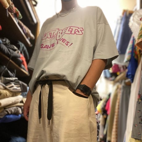 [USED]  80~90's "SEAT BELTS SAVE LIVES!"  Tee