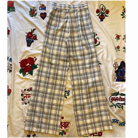 [USED] VINTAGE チェック柄フレア PANTS♡