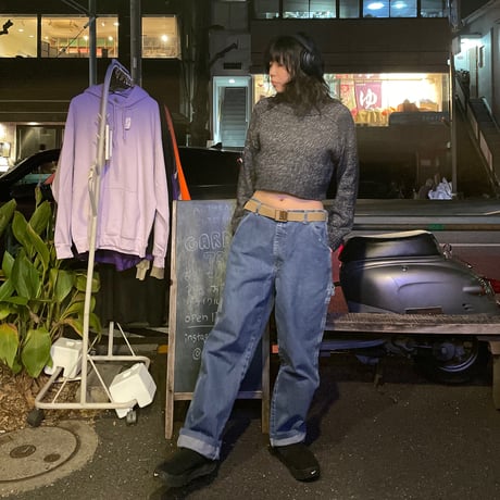 [USED] タートル＆クロップ丈ニット