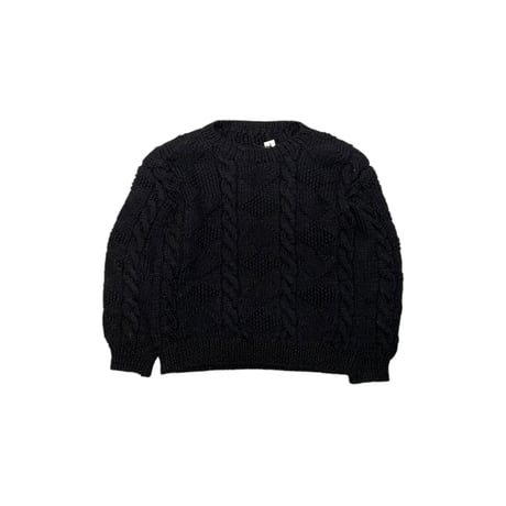[USED] BLACK コンパクトなケーブルKNIT