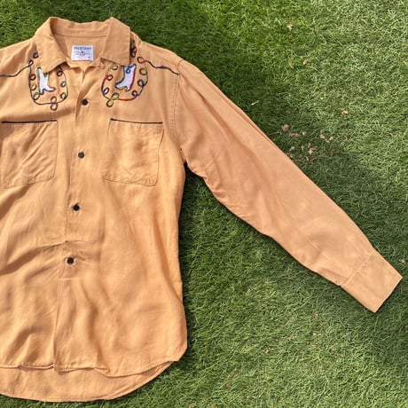 [USED] 50's vintage 刺繍ウエスタンshirt!