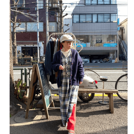 [USED] シンプル NAVY ニットカーディガン