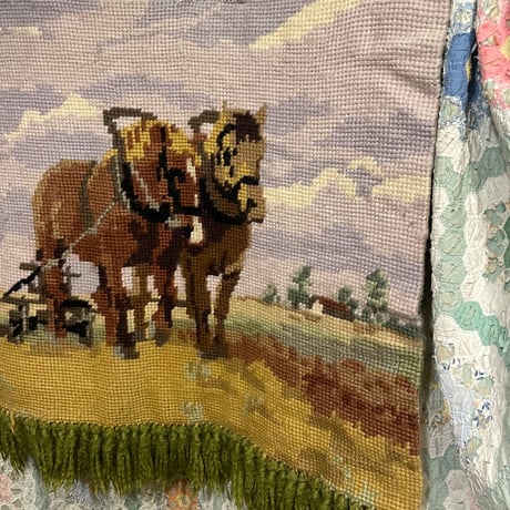 [USED] うま🐎2WAYフリンジラグ