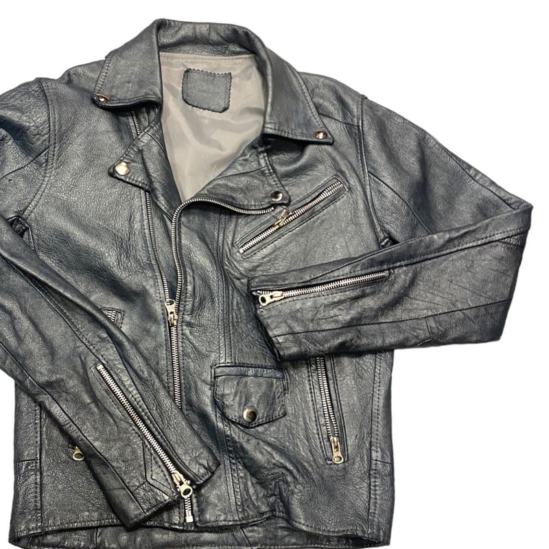 USED] BLUE/SILVER real LEATHER ライダースJKT | gard...