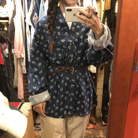 [USED] 90's DOCKERS ペイズリー柄シャツ