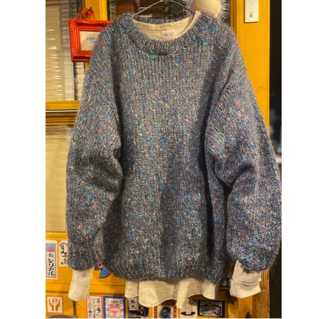 [USED] キラキラブルーニット