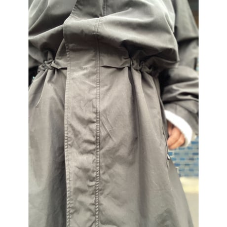 [USED] BLACK NYLON  LONG COAT
