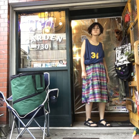 [USED] チェック コットンワンピース