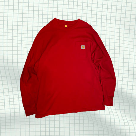 [USED] carhartt ロンTee  "RED"