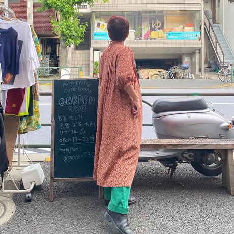 [USED] スタンドカラーワンピース
