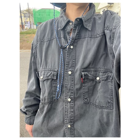 [USED] 90~00's Levis BLACK  デニムシャツ