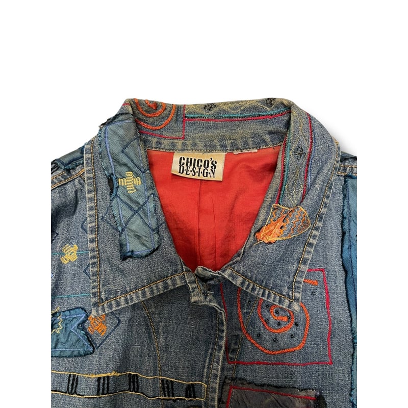 希少 伊太利屋　デニムジャケット パッチワーク USED]パッチワークデニムジャケット | garden730