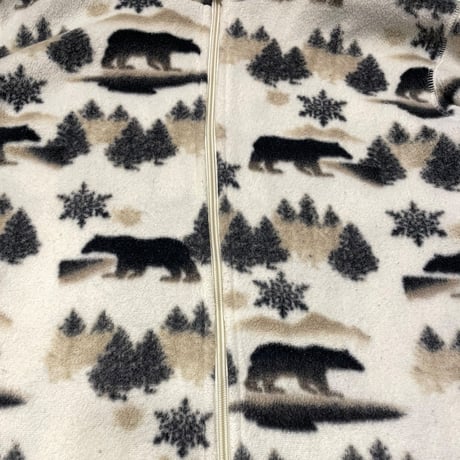 [USED] クマ柄フリースZIPジャケット🐻