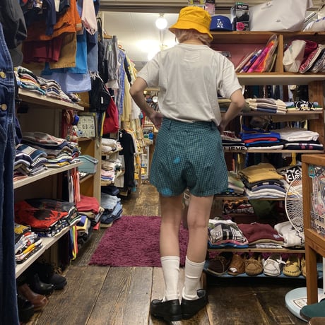 [USED] GREEN CHECK SHORTS🩲