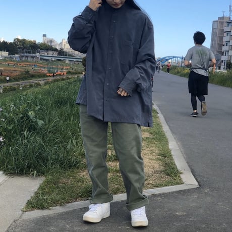 [USED] スウェード風スタンドカラーSHIRT！
