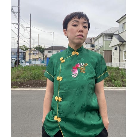 [USED] 刺繍チャイナシャツ🎋