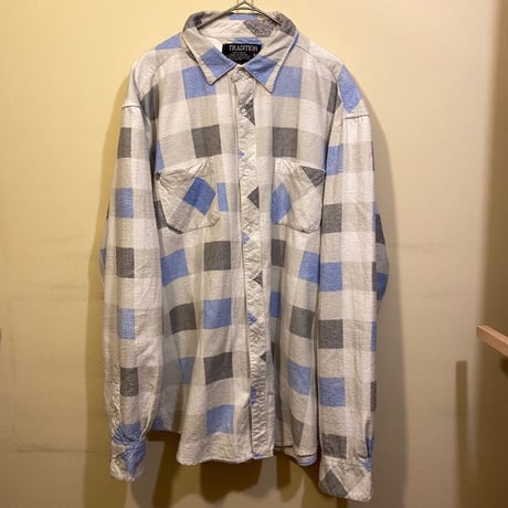 [USED] 淡いチェックのプリントネル♡