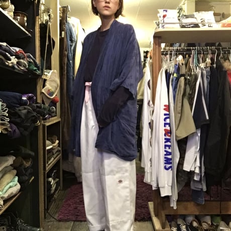 [USED] vintage シンプルSILK CHINA ショート丈ガウン