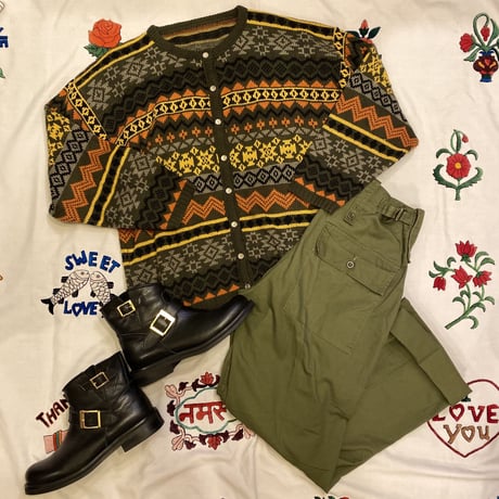 [USED] ノルディック柄ニットカーディガン❄️