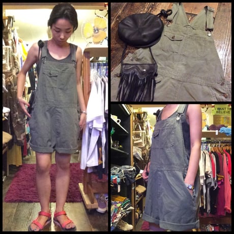 [USED] BIG size オーバーオールshorts