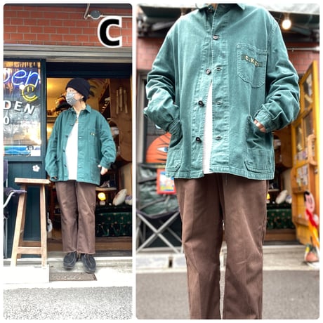 [USED] Euro VINTAGE work JKT GREEN  "C.K.K"