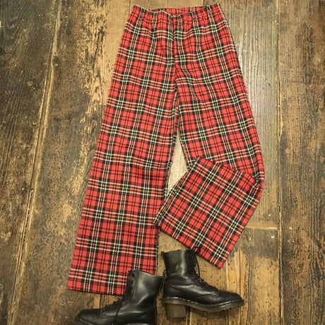 [USED] 70's POLY PANTS♡ギンガムチェック