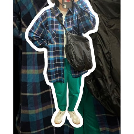 [USED] 90's CHECK プリントネルシャツ