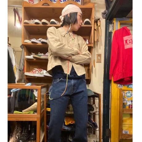 [USED]JAPANアンティーク! LINENシャツ
