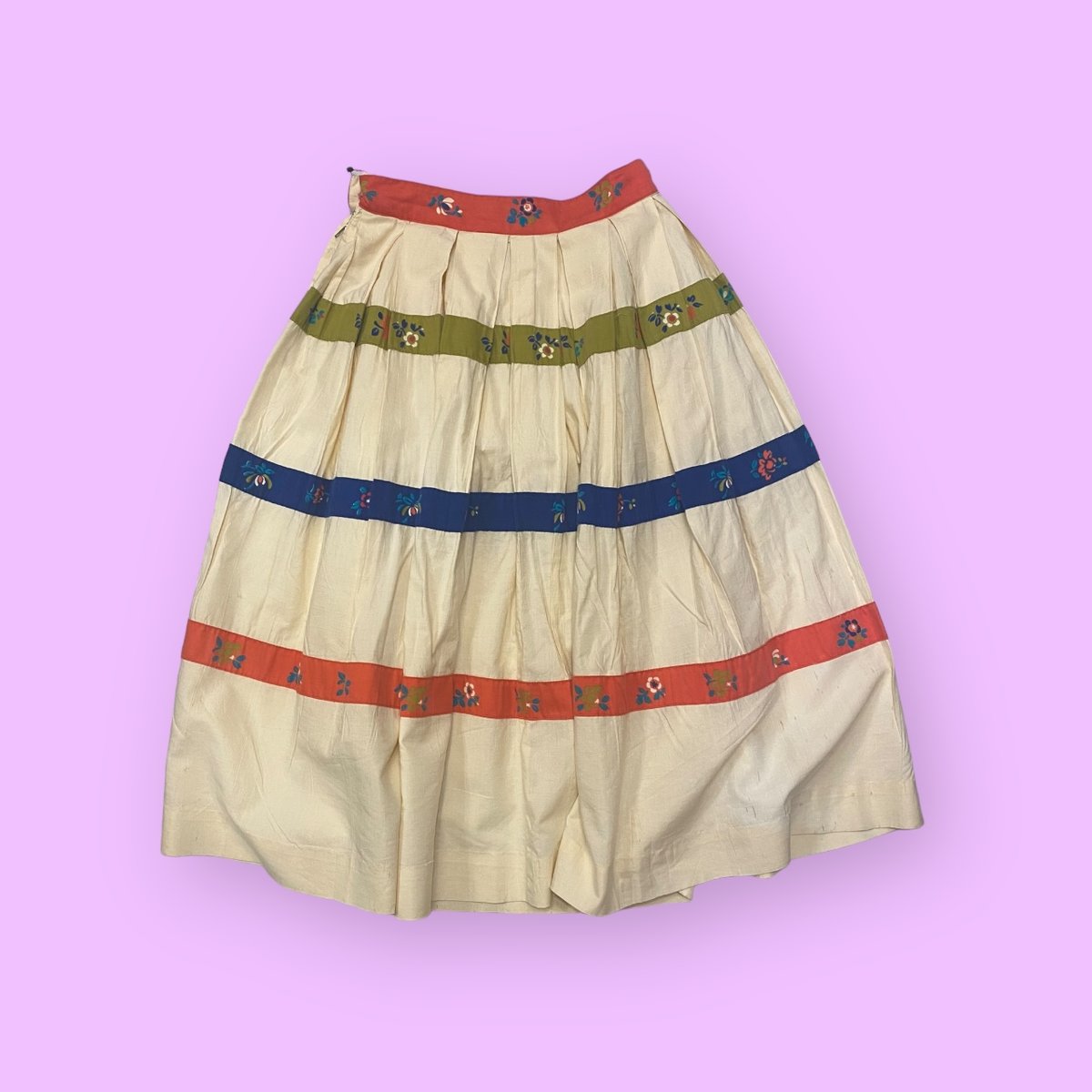 vintage ロングスカート oz vintage USED] vintage お花テープの ロングスカート | garden730