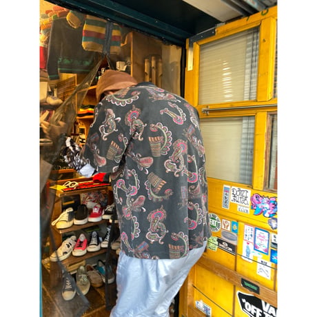 [USED] BLACK ペイズリー POLO