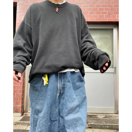 [USED] vintage BLACK ゆるSWEAT