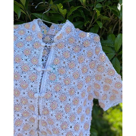 [USED] 鍵編み CHINA カーディガン