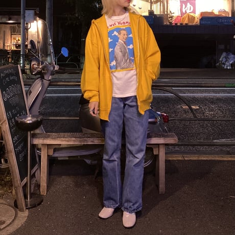 [USED] 90's YELLOW ZIP-UP PARKA！