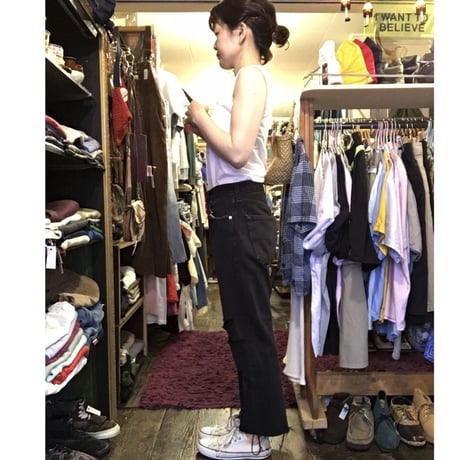 [USED] Levis 501 BLACK ダメージDENIM