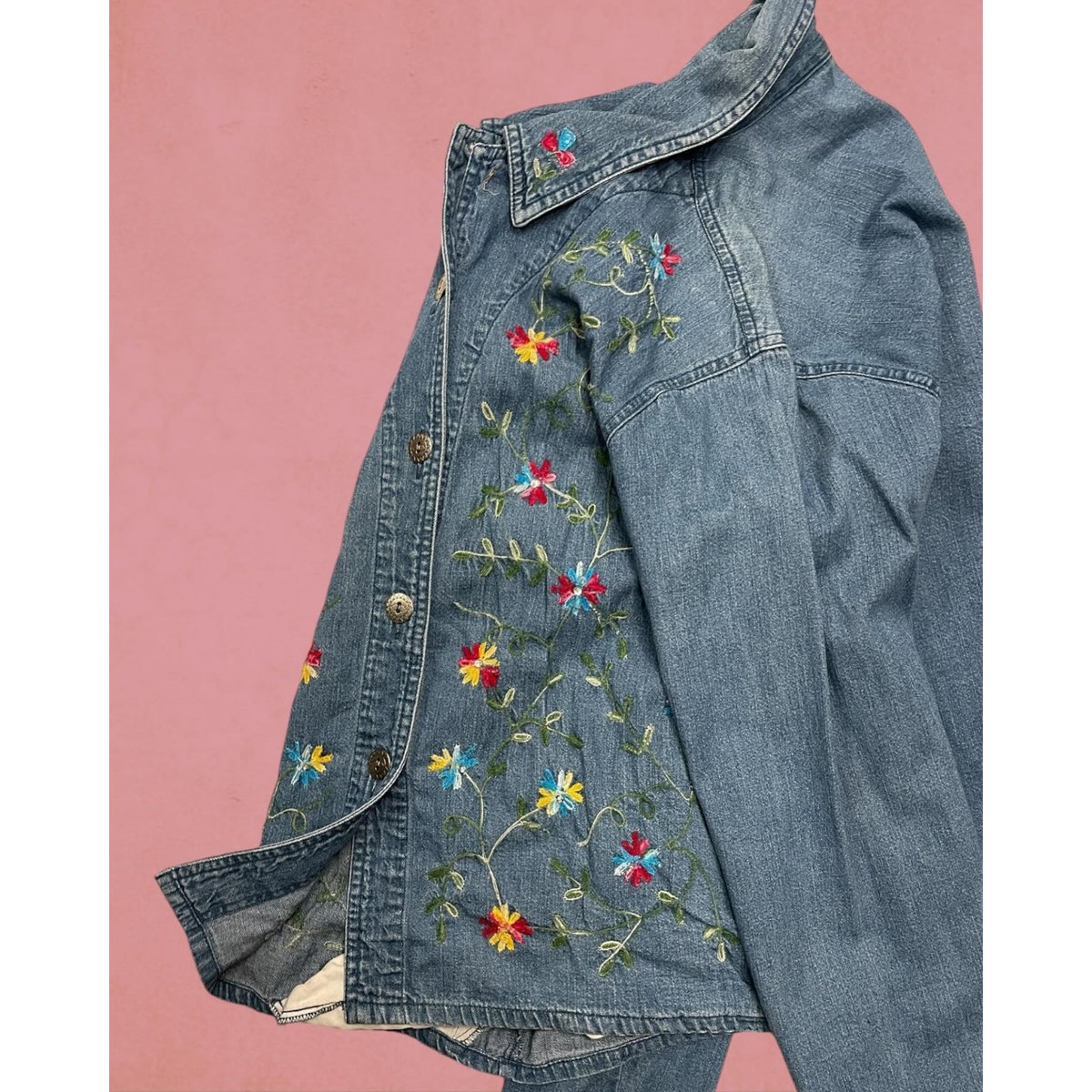 【美品】⭐︎Chesty⭐︎お花刺繍デニムジャケット 楽天市場】フラワー刺繍デニムジャケット レディース ショート丈