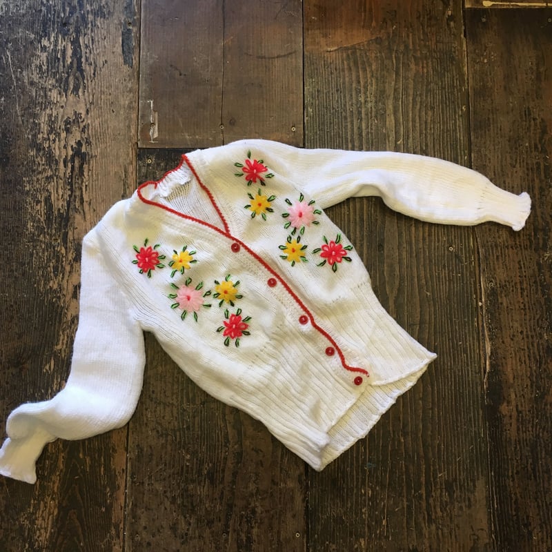 USED] カラフルお花刺繍ニットカーディガン | garden730
