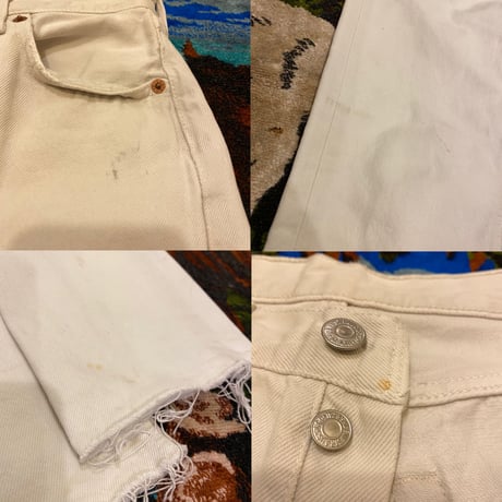 [USED] Levi's 501 WHITE CUT-OFF