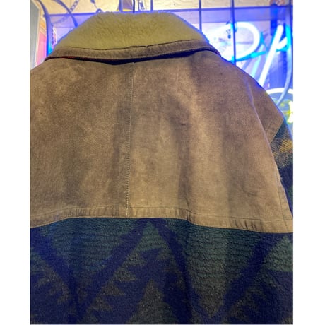 [USED] ネイティブ柄ハーフコート
