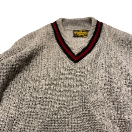 [USED] vintage チルデンニット/グレー